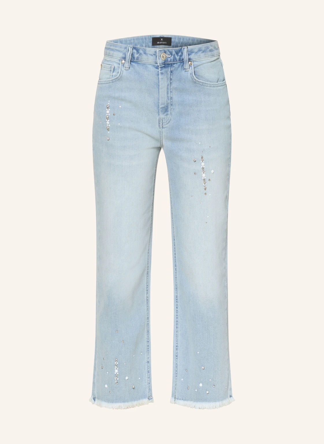monari Cropped Jeans mit Schmucksteinen