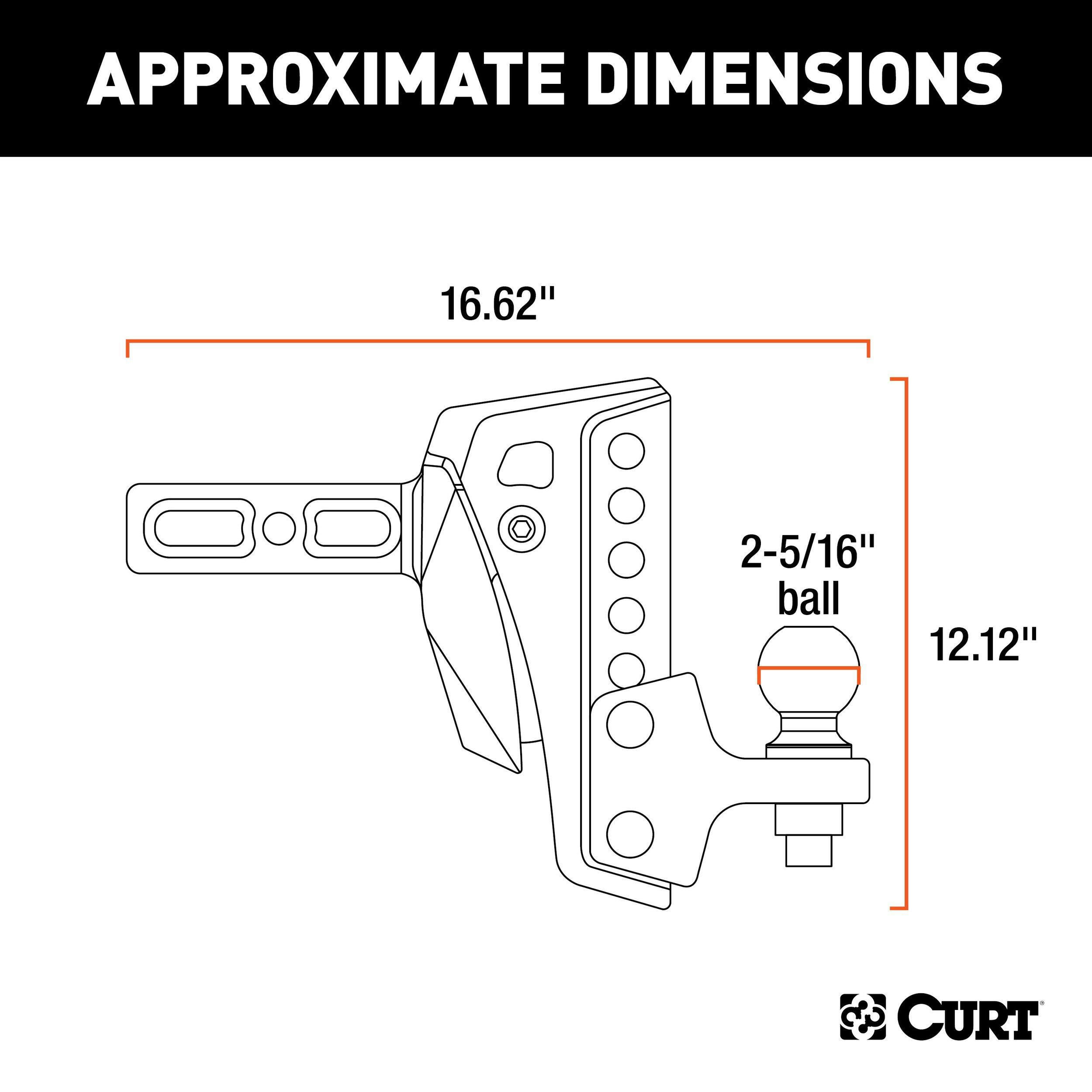 CURT Rebellion XD Adjustable Cushion Hitch
