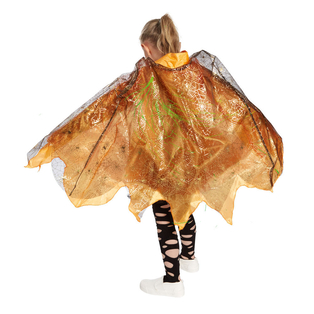 Cape enfant lumineuse orange doré Halloween