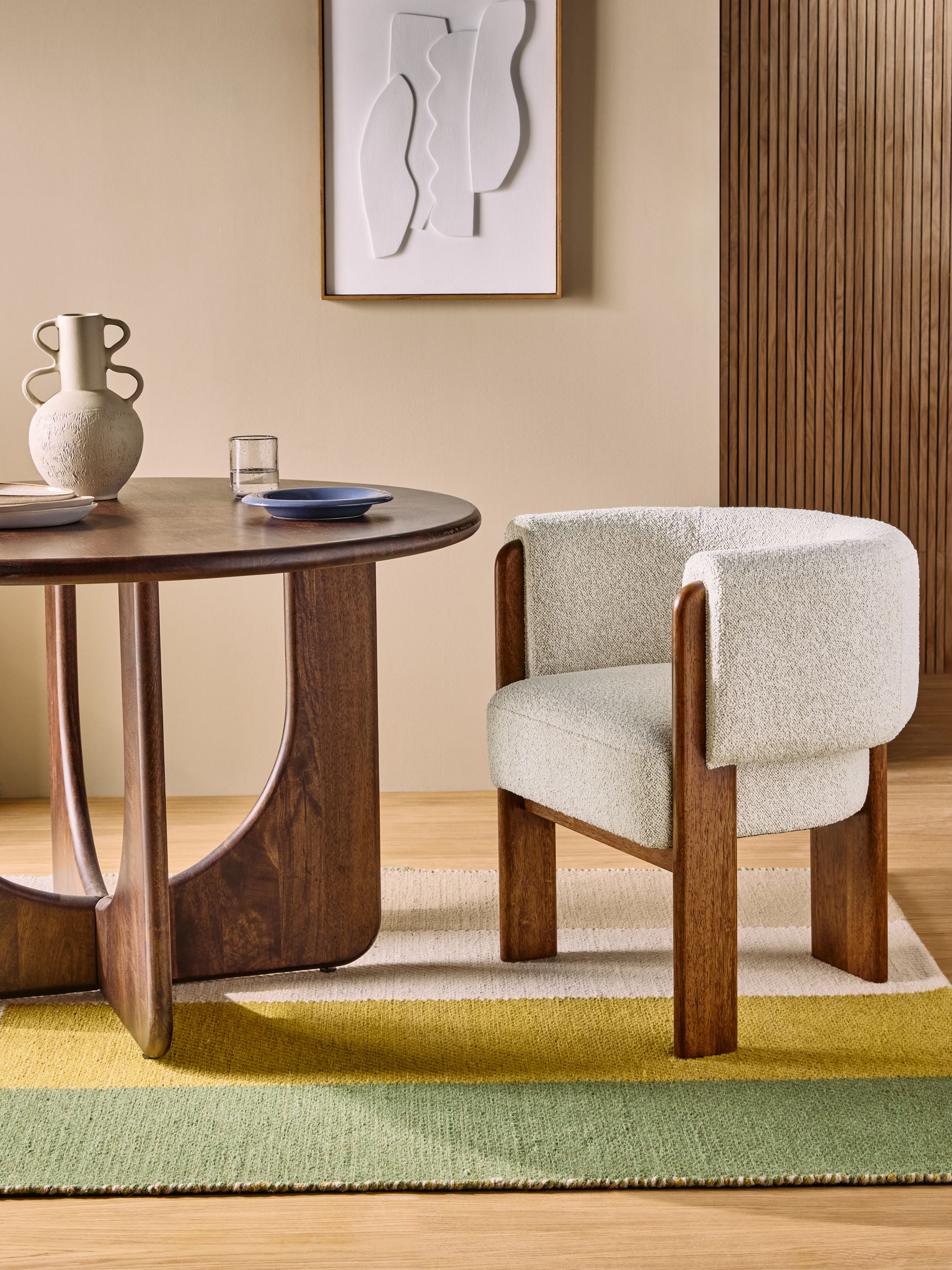 Calix Dining Chair in Natural Boucle