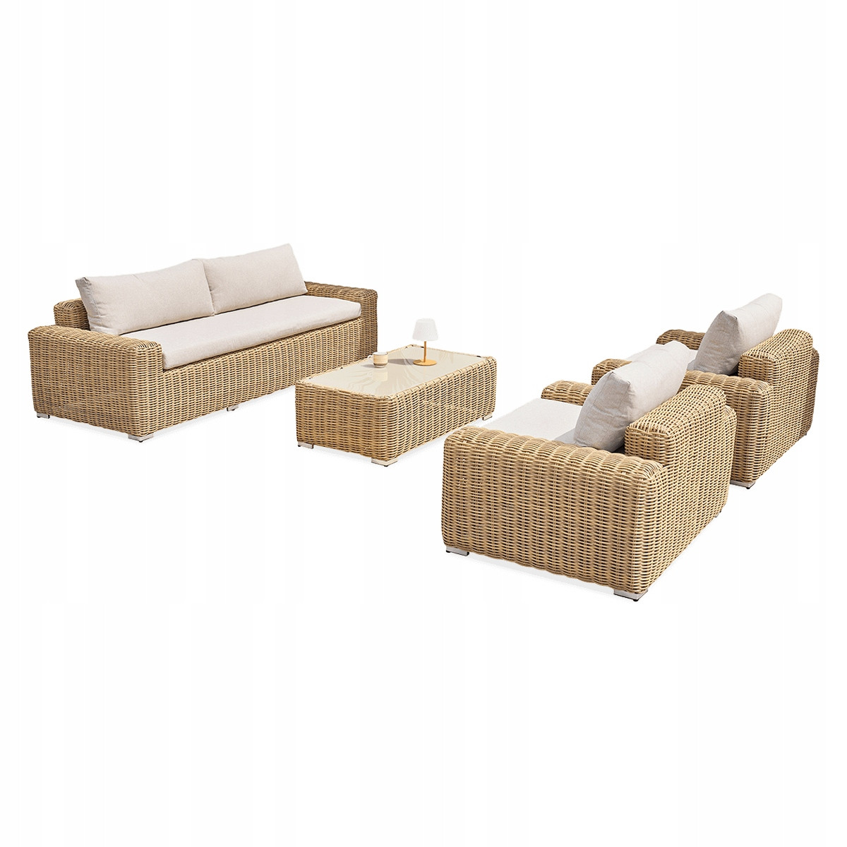 Zestaw Mebli Ogrodowych Tarasowy JAKARTA Sofa Fotel Duży Komplet PREMIUM