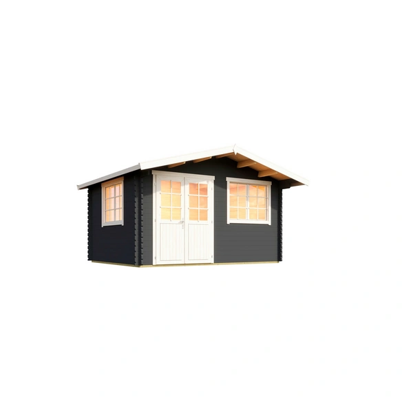 Gartenhaus »Norderney 2«, Holz, BxHxT: 444,6 x 256,5 x 390 cm (Außenmaße inkl. Dachüberstand)