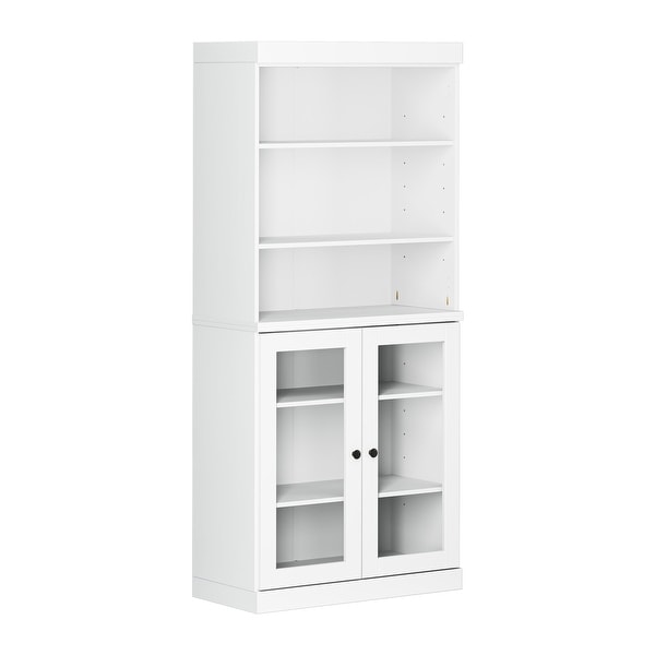 Palace Imports 100% Solid Wood Pantry with Solid Wood or Glass Doors - 32"w x 71.5"h