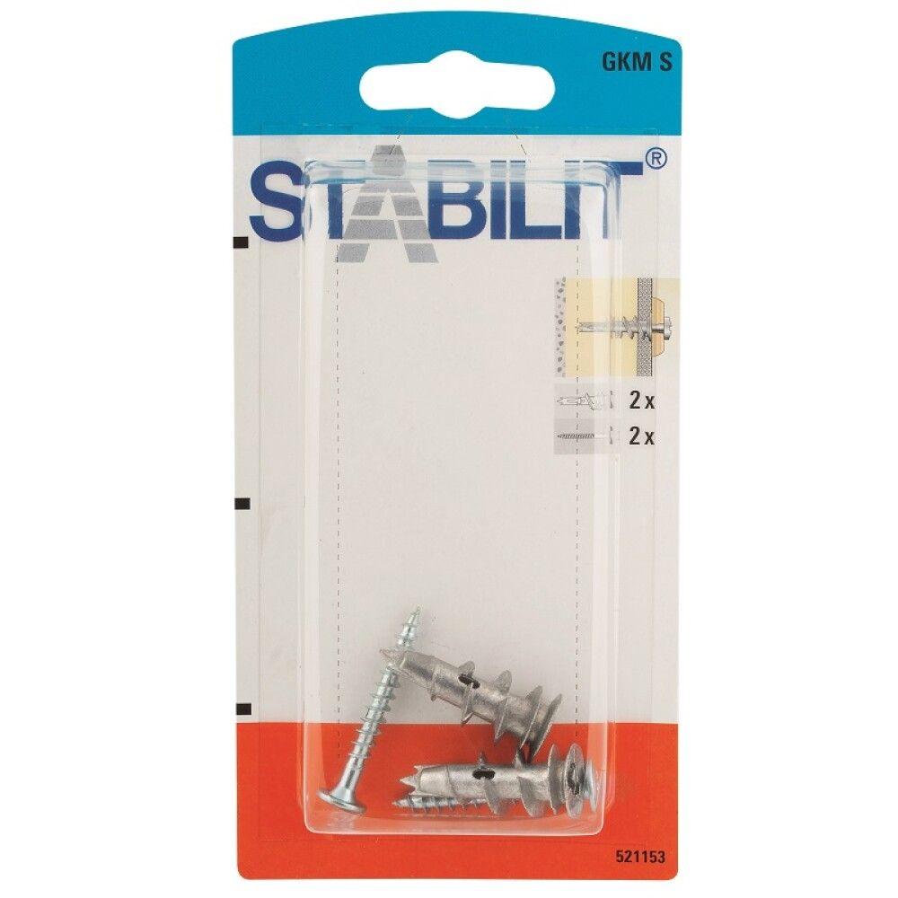 GIPSPLUGG STABILIT GKM S MED SKRUE 4,5X35MM 2-PK