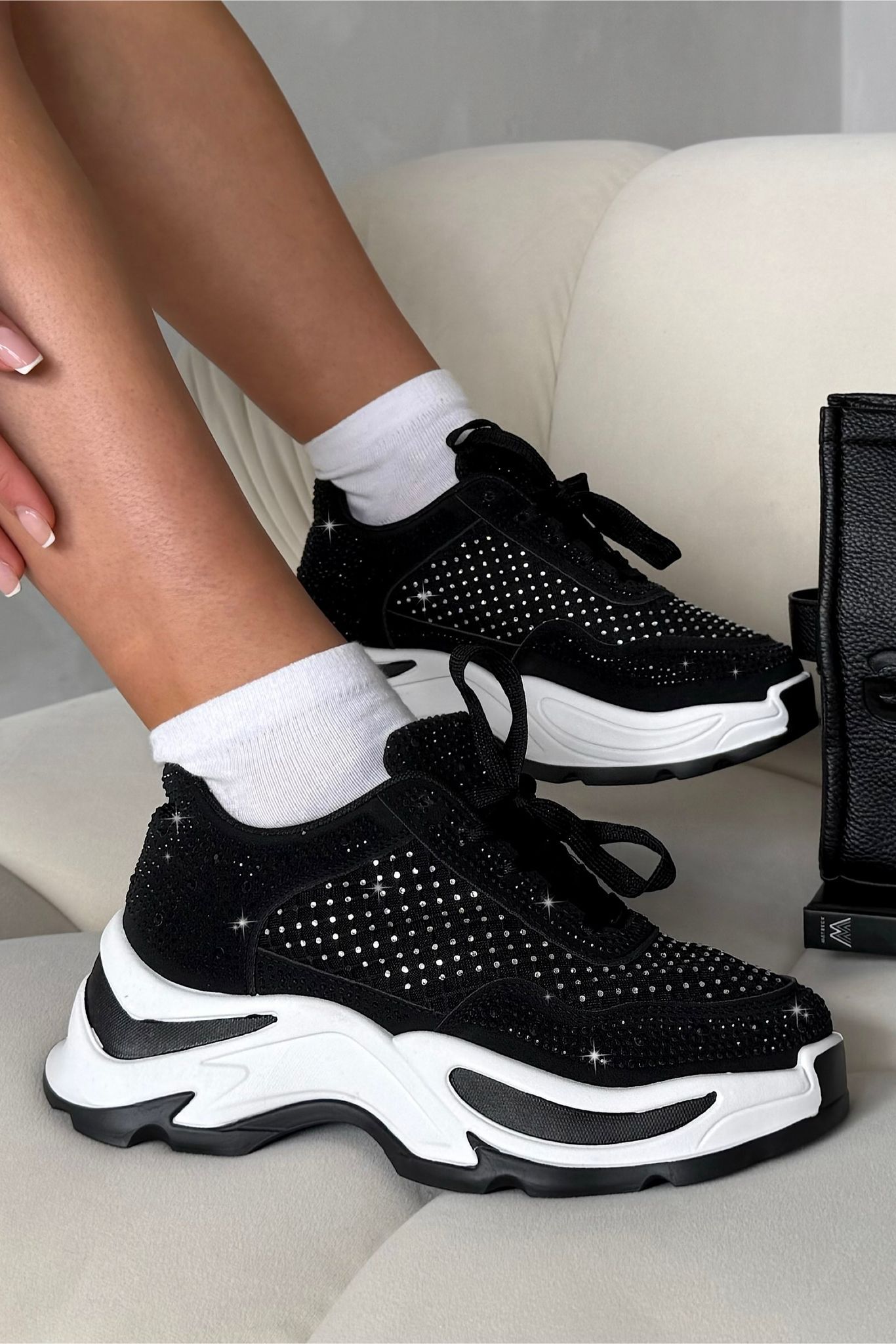 Love Lemonade Crystal Luxe Motion Chunky Trainers