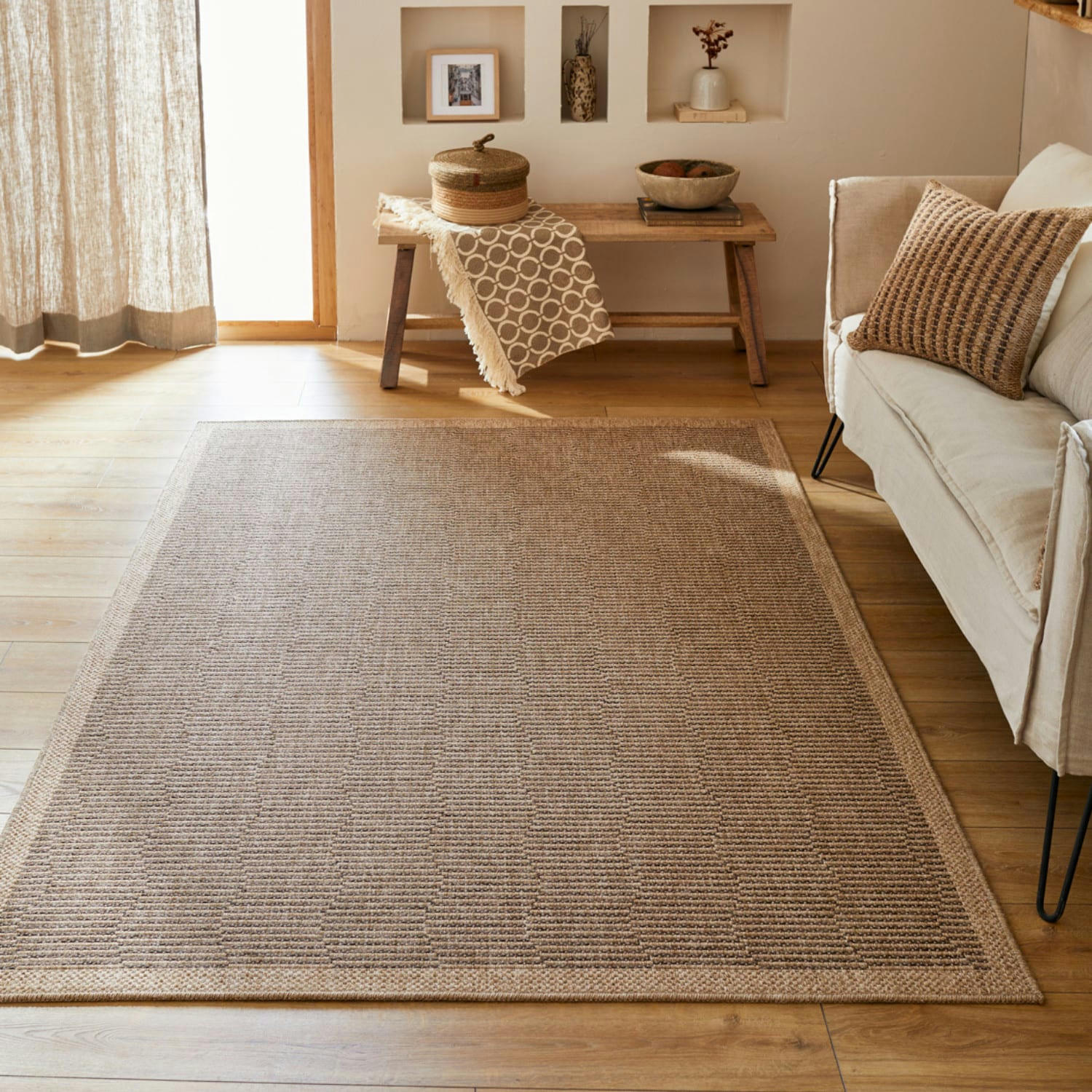 KIA - Tapis intérieur et extérieur naturel 60x180cm