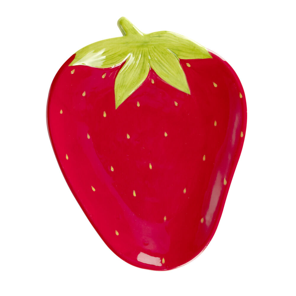 Plat forme fraise dolomite rouge 23x18xH2,5cm