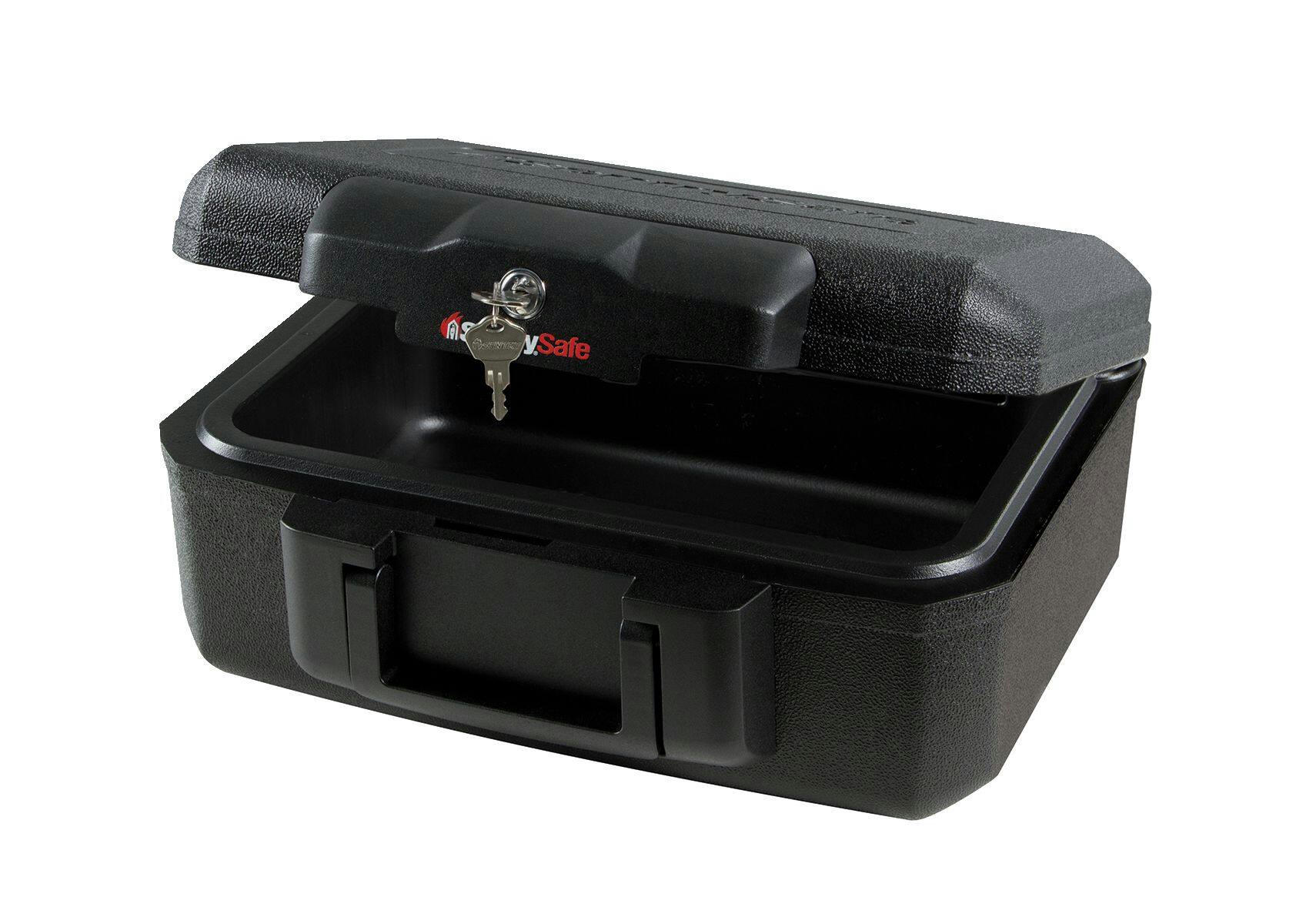 SentrySafe Small Fire Safe Security Chest with Key Lock, Black, 5-L