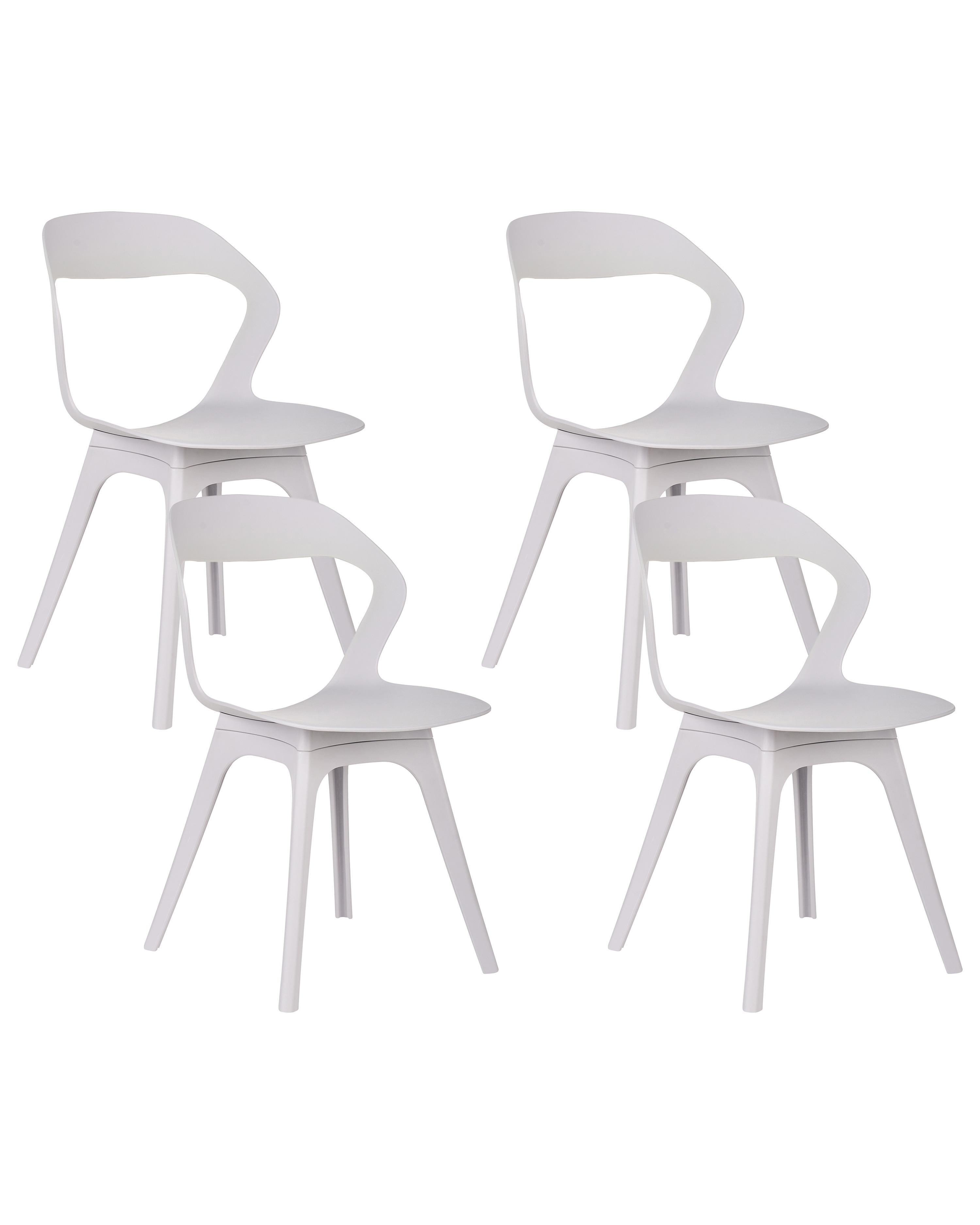 Set of 4 Garden Chairs LACHANIA Taupe