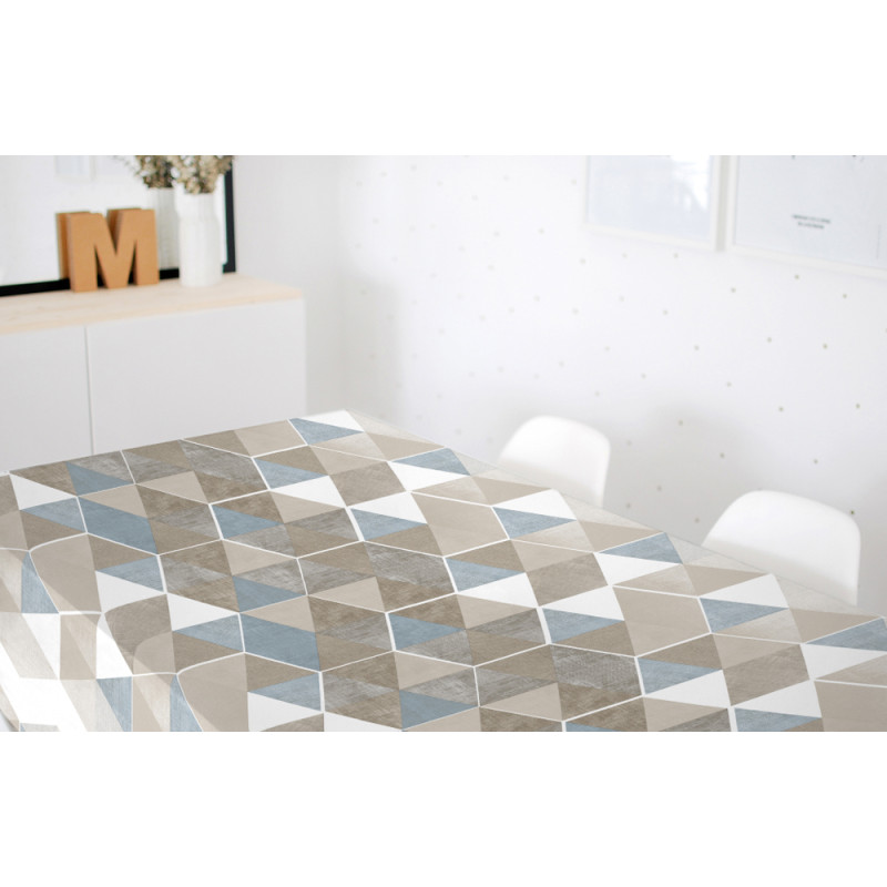 Nappe en PVC non tissé gaufré Esau marron 140 cm au mètre