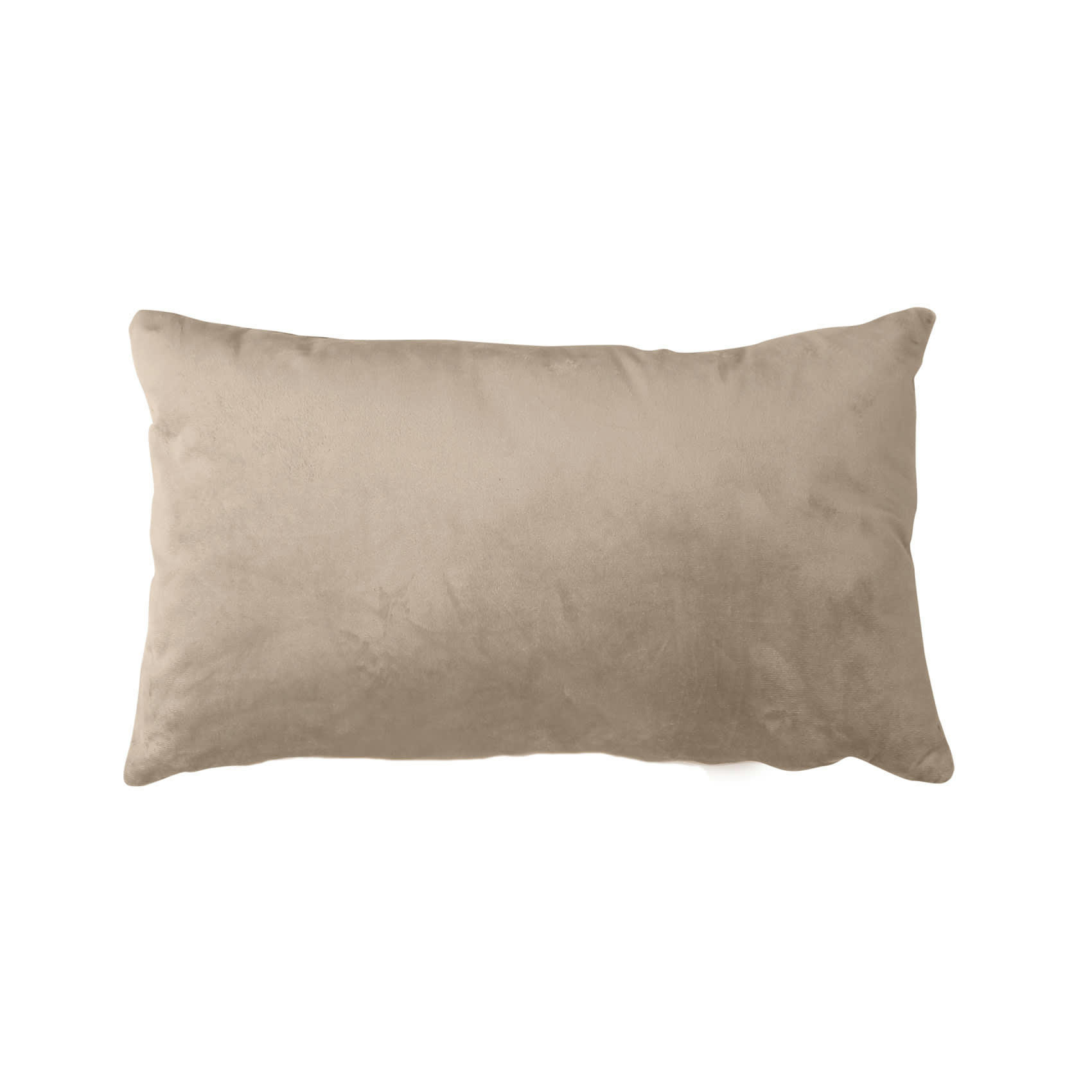 - Coussin déhoussable en velours uni naturel 30x50 cm
