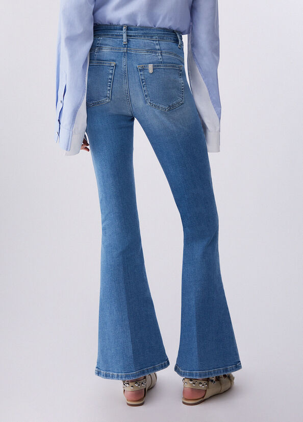 Jeans bootcut a vita alta