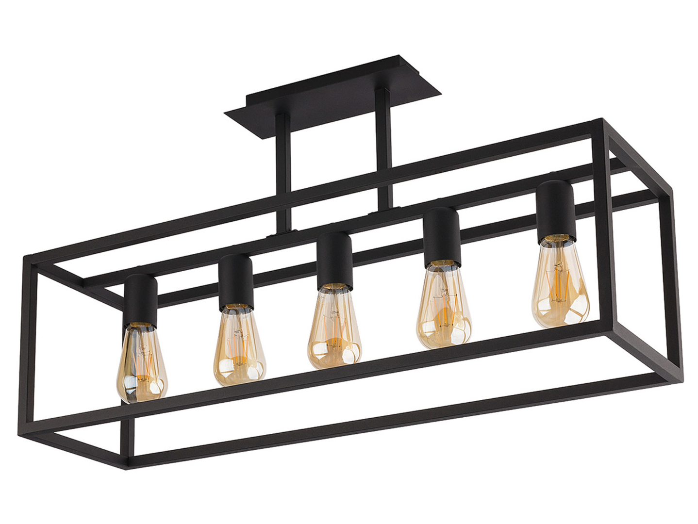 Lampa sufitowa 5-punktowa czarna