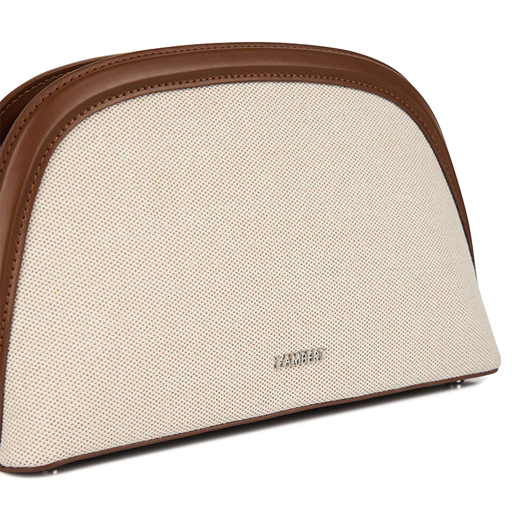 The Louise - 2-in-1 Hazelnut Canvas Handbag