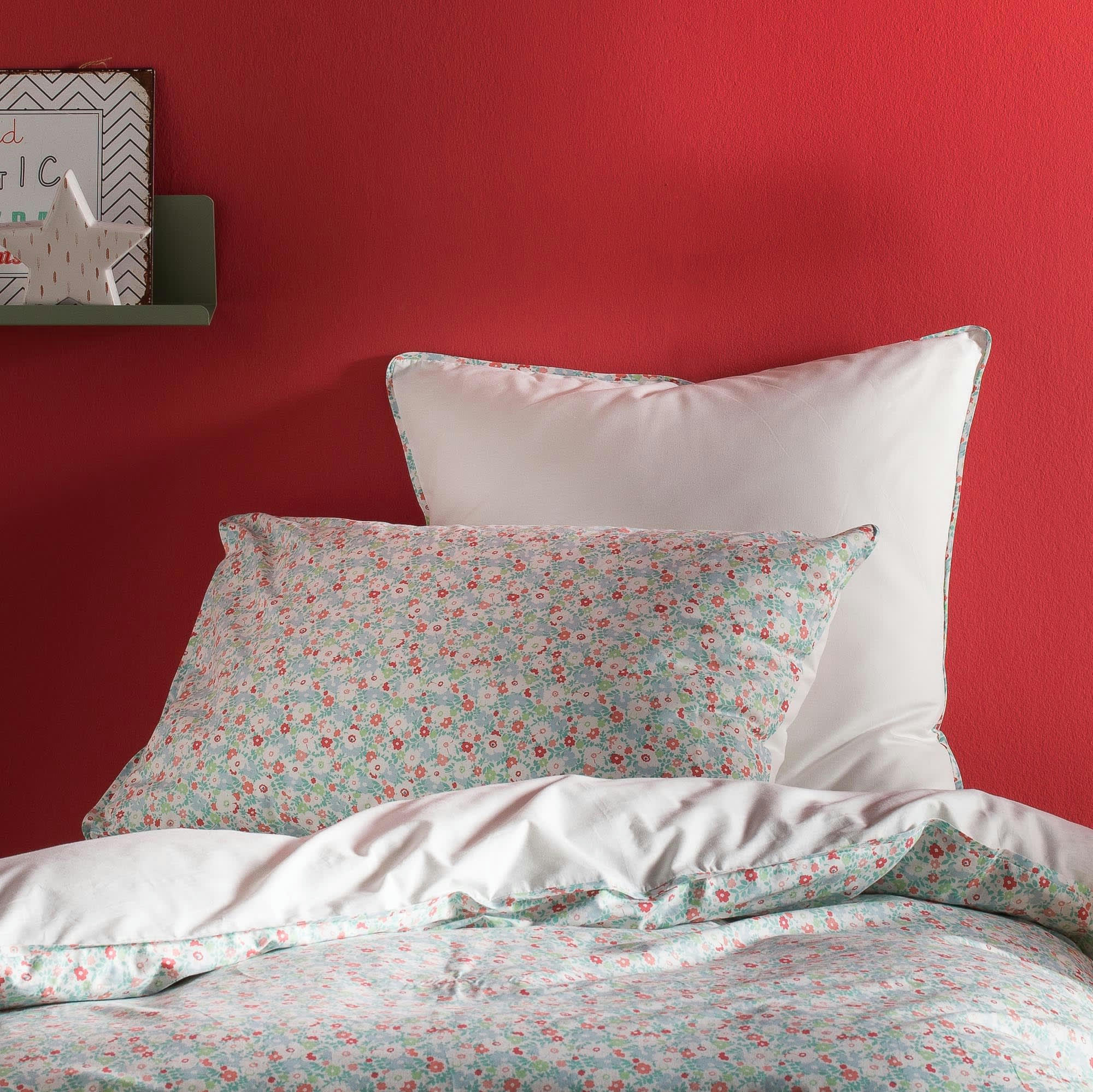 CAPUCINE - Taie d'oreiller imprimée en coton  65x65 cm Multicolore