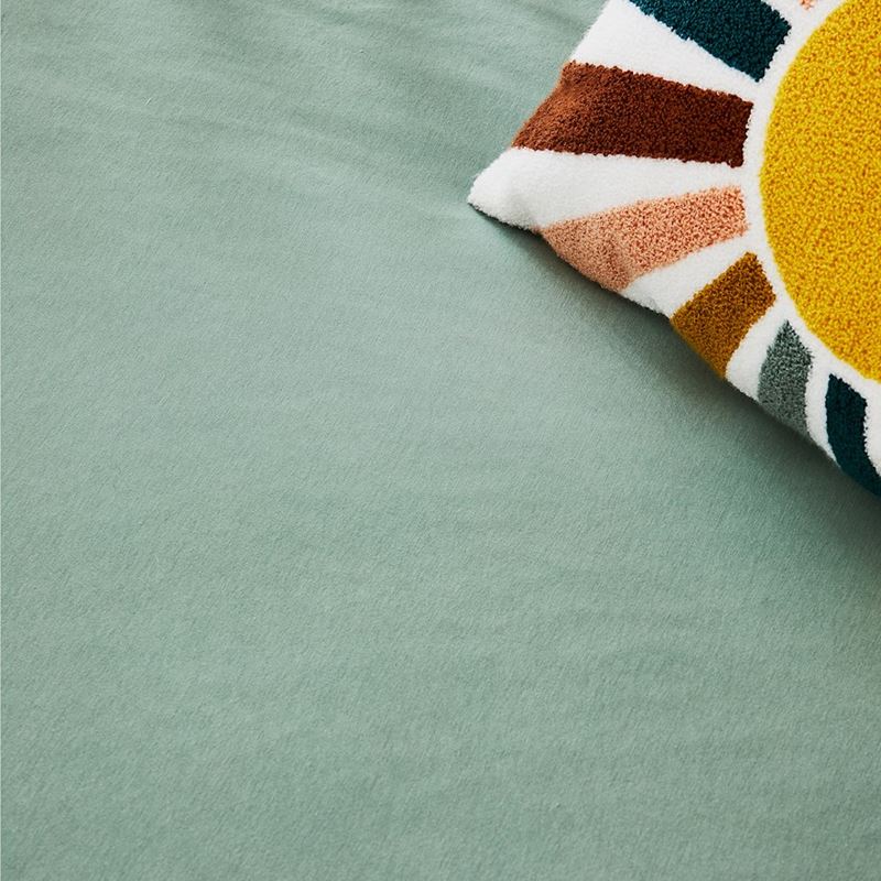 Cotton Jersey Ivy Green Fitted Sheet Set