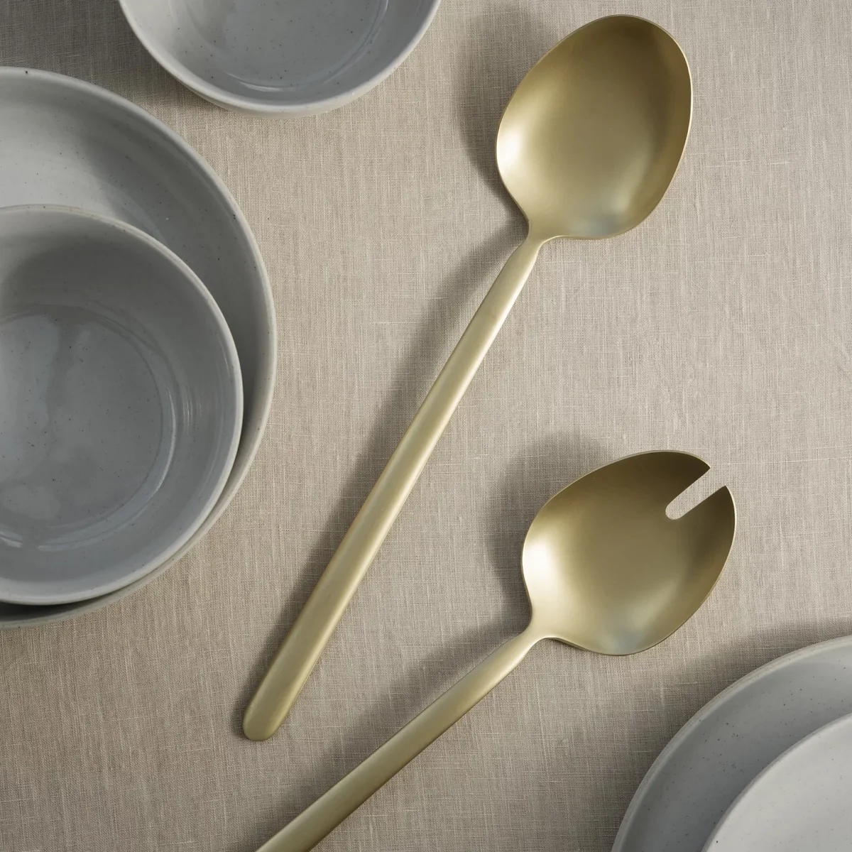 Blomus - Stella Salatbesteck, champagne