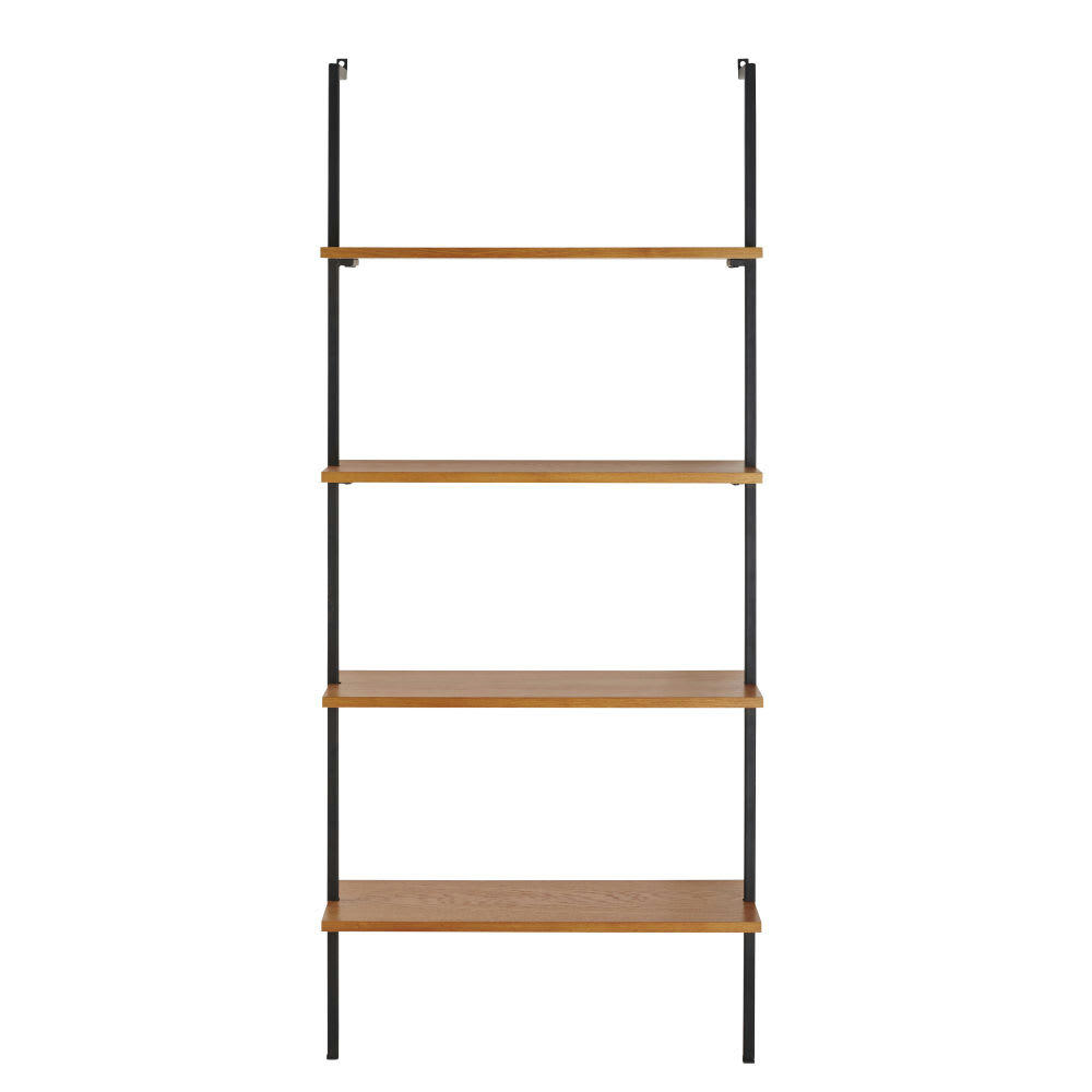 Portobello - Etagère murale vintage en métal noir