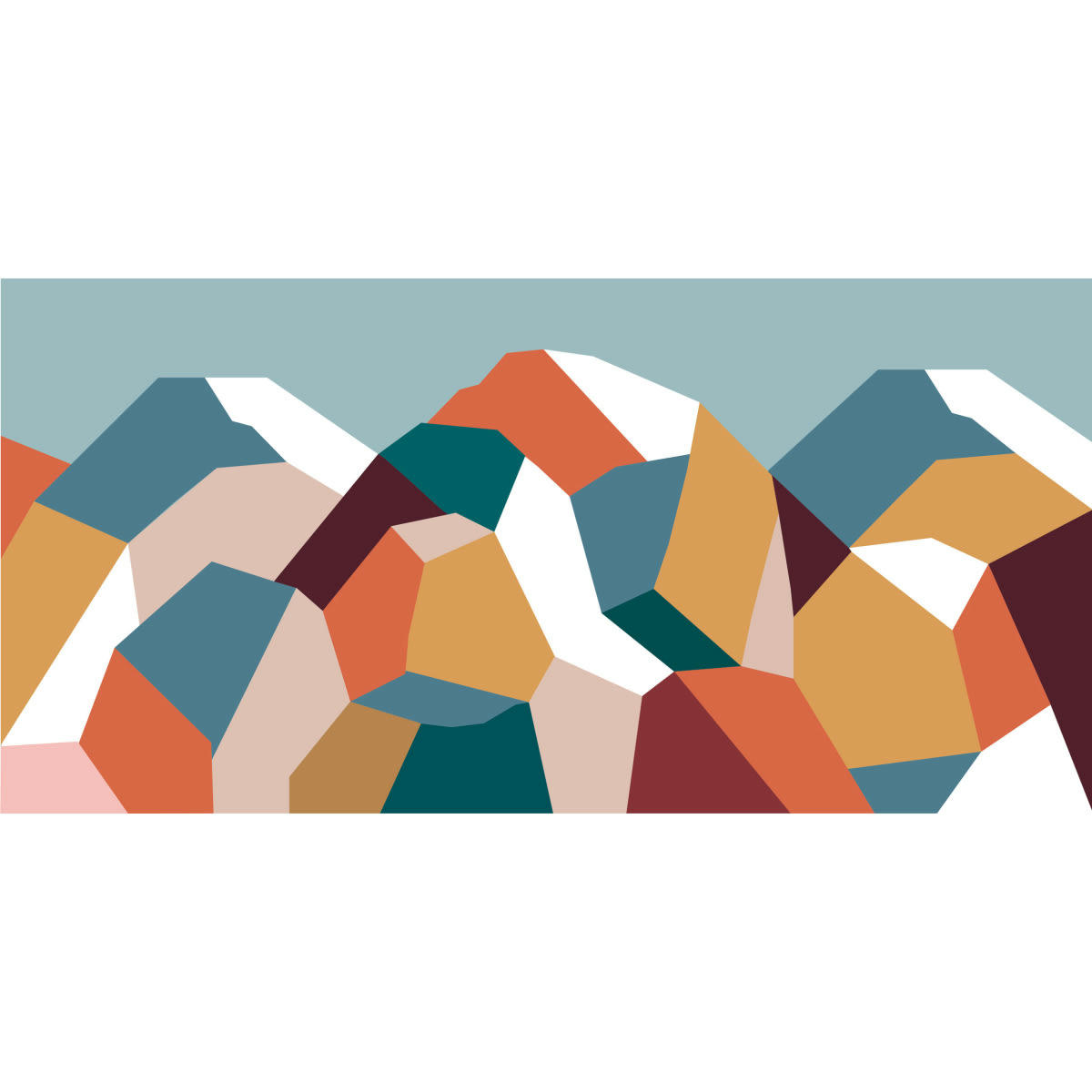 - Papier peint panoramique glacier blanc 150 x 250 cm