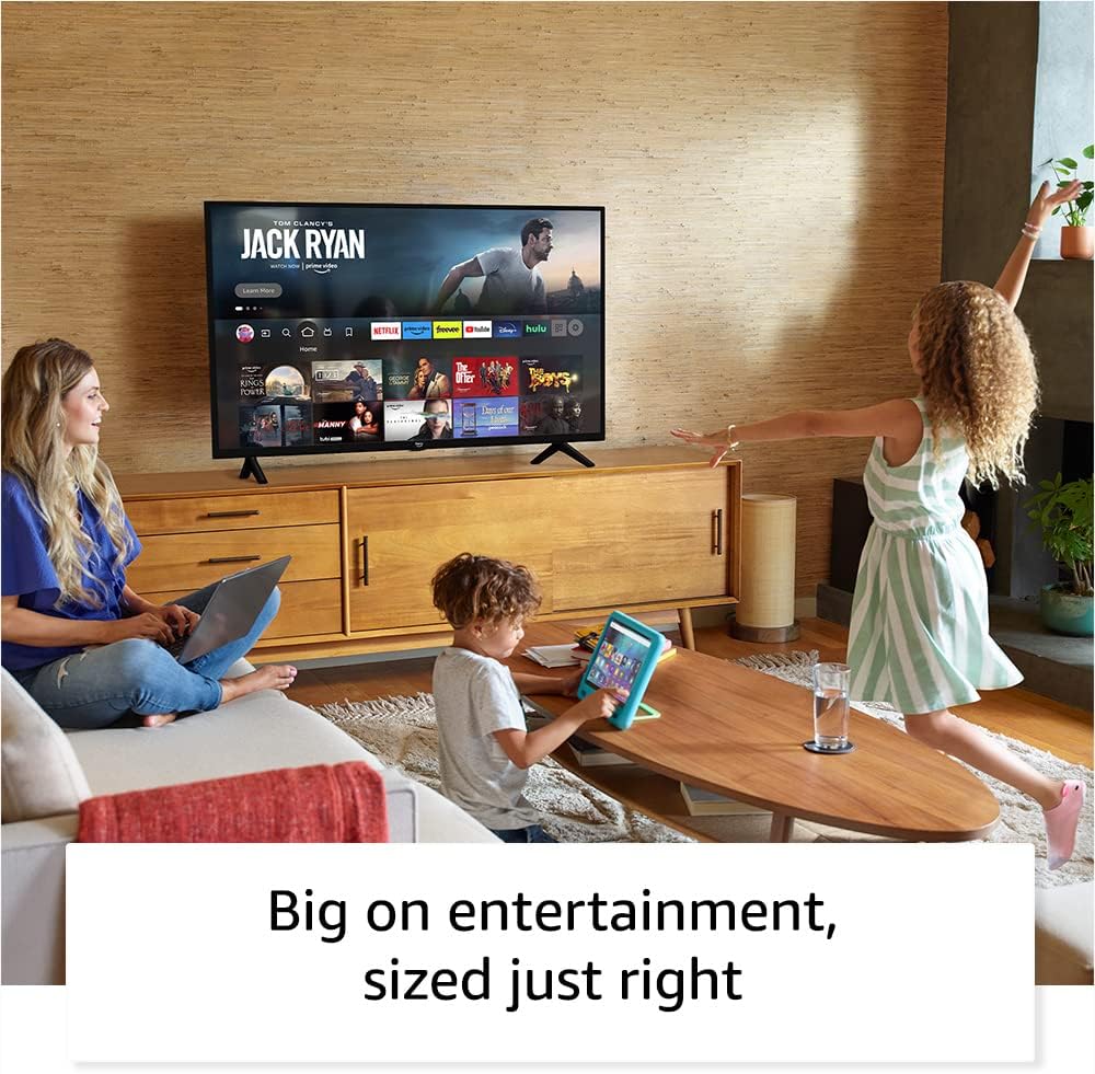 Like-New Amazon Fire TV 40 2-Series, HD smart TV with Fire TV Alexa Voice Remote, stream live TV without cable