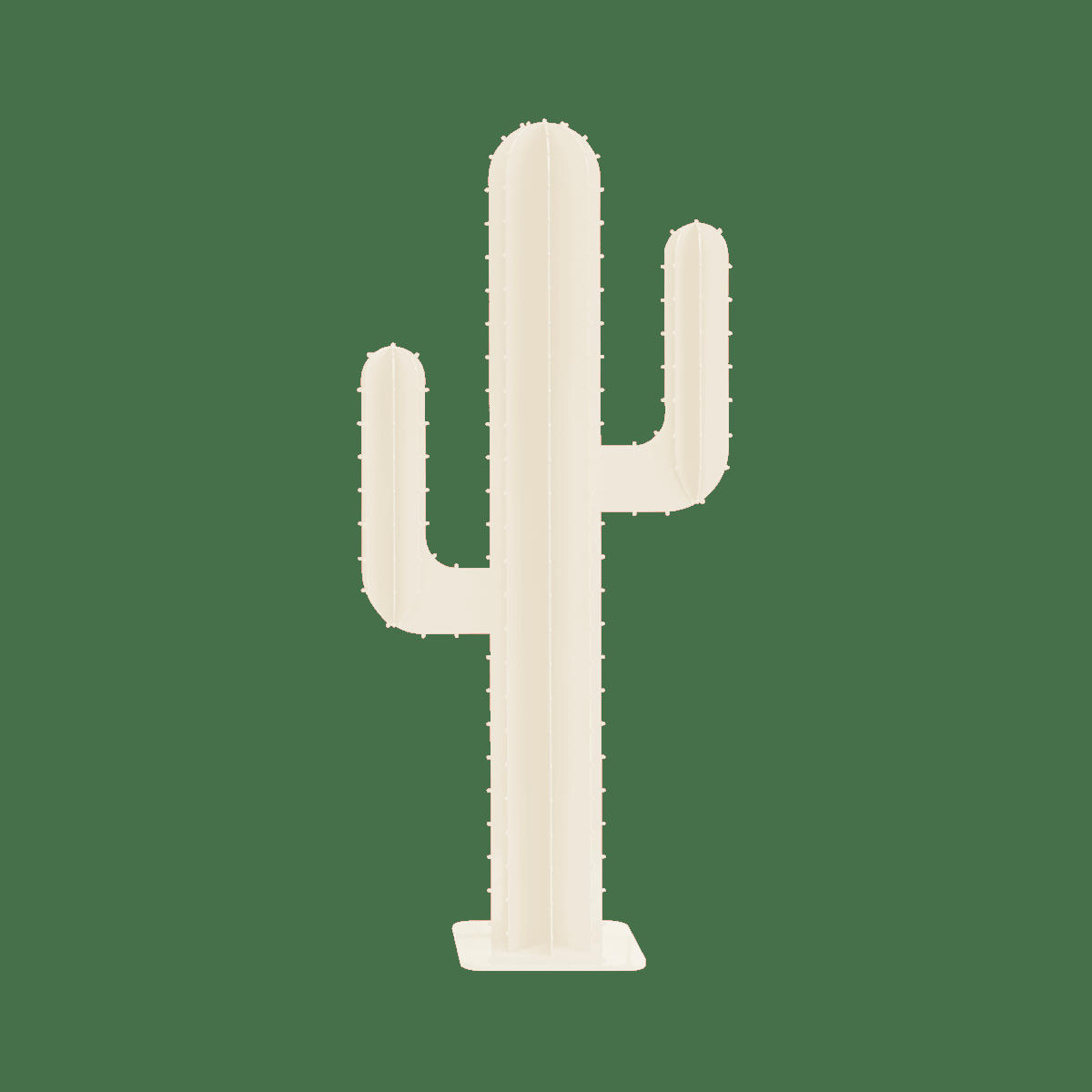 - Cactus de jardin 2 branches en aluminium blanc H150cm