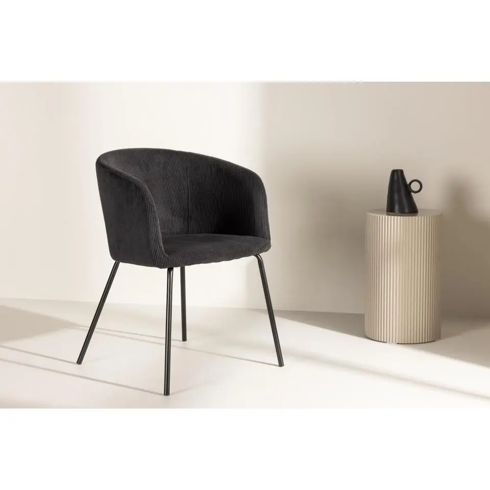 Svea - Tiro eetkamerstoel - ribstof - zwart