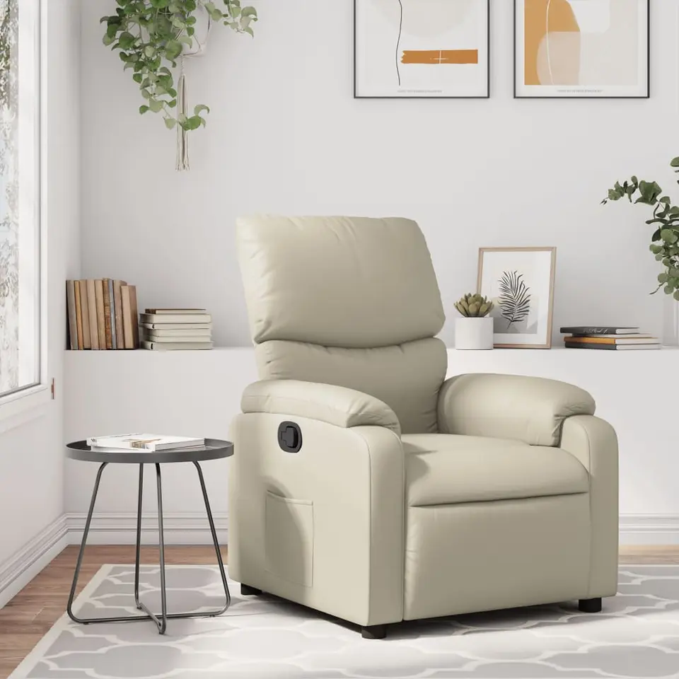 vidaXL - Fauteuil - Cr&egrave;me - Kunstleer
