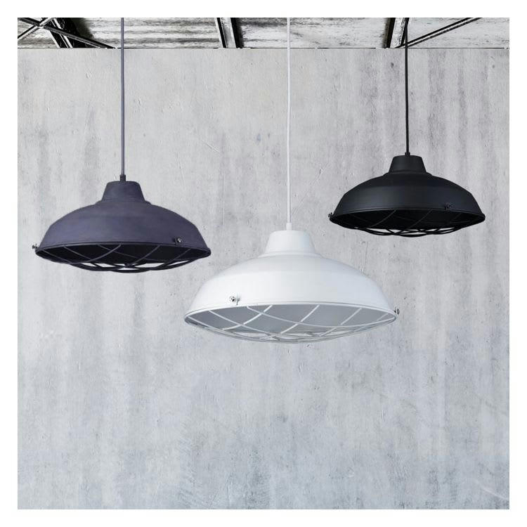 LOFT - Suspension filaire en métal gris béton