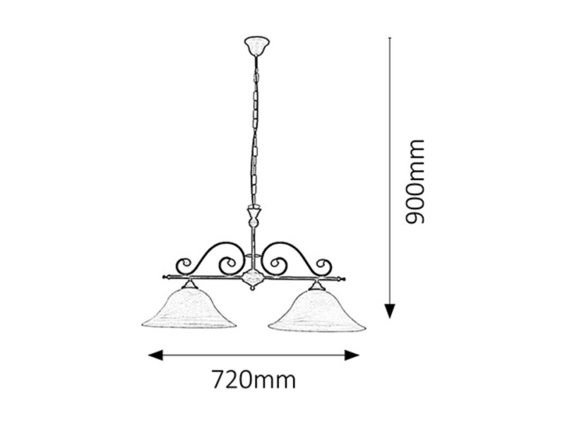 Lampa wisząca czarny mat Dorothea 2xE27x40W Rabalux