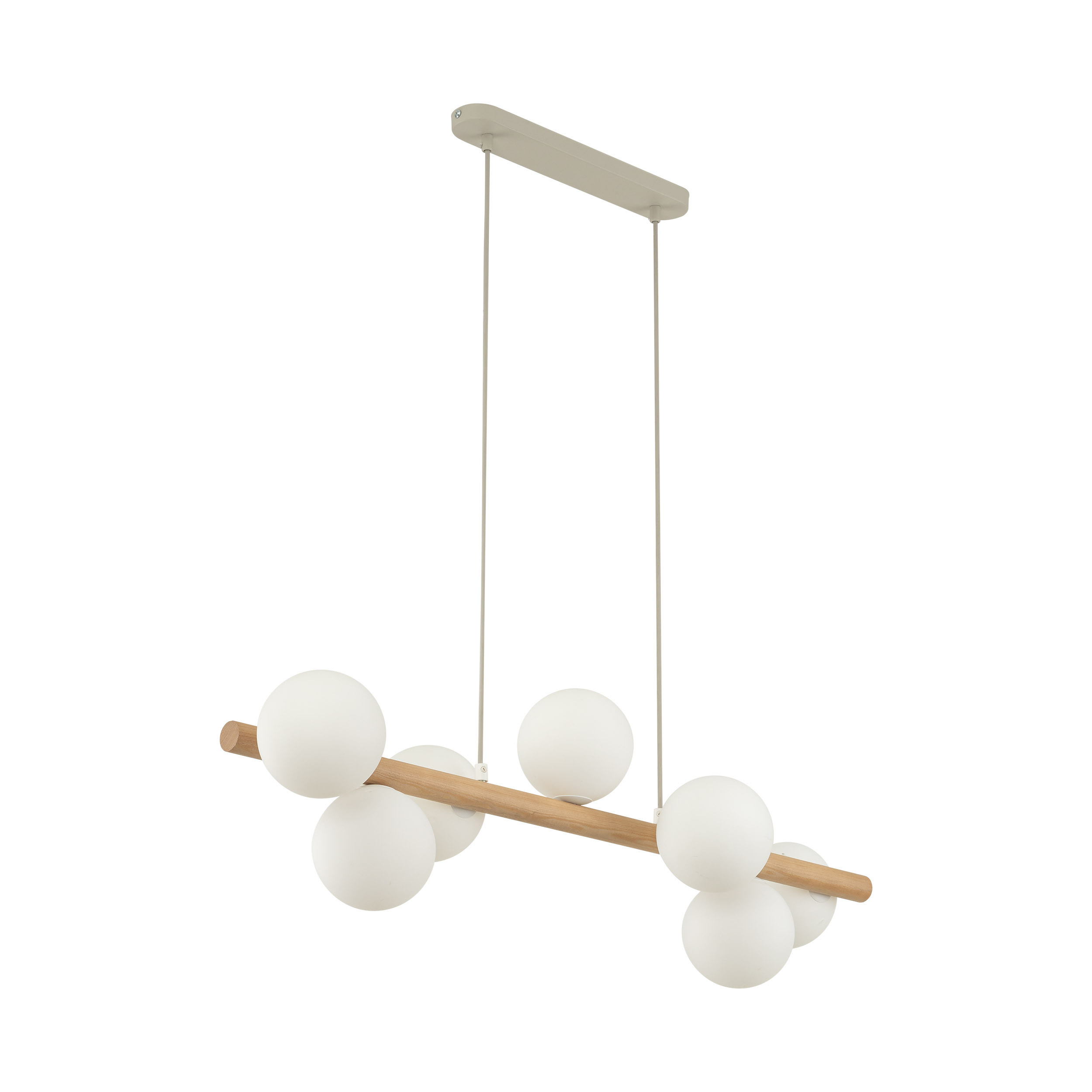 Tk Lighting Lampa Wisząca Estera Wood 7 źródeł światła