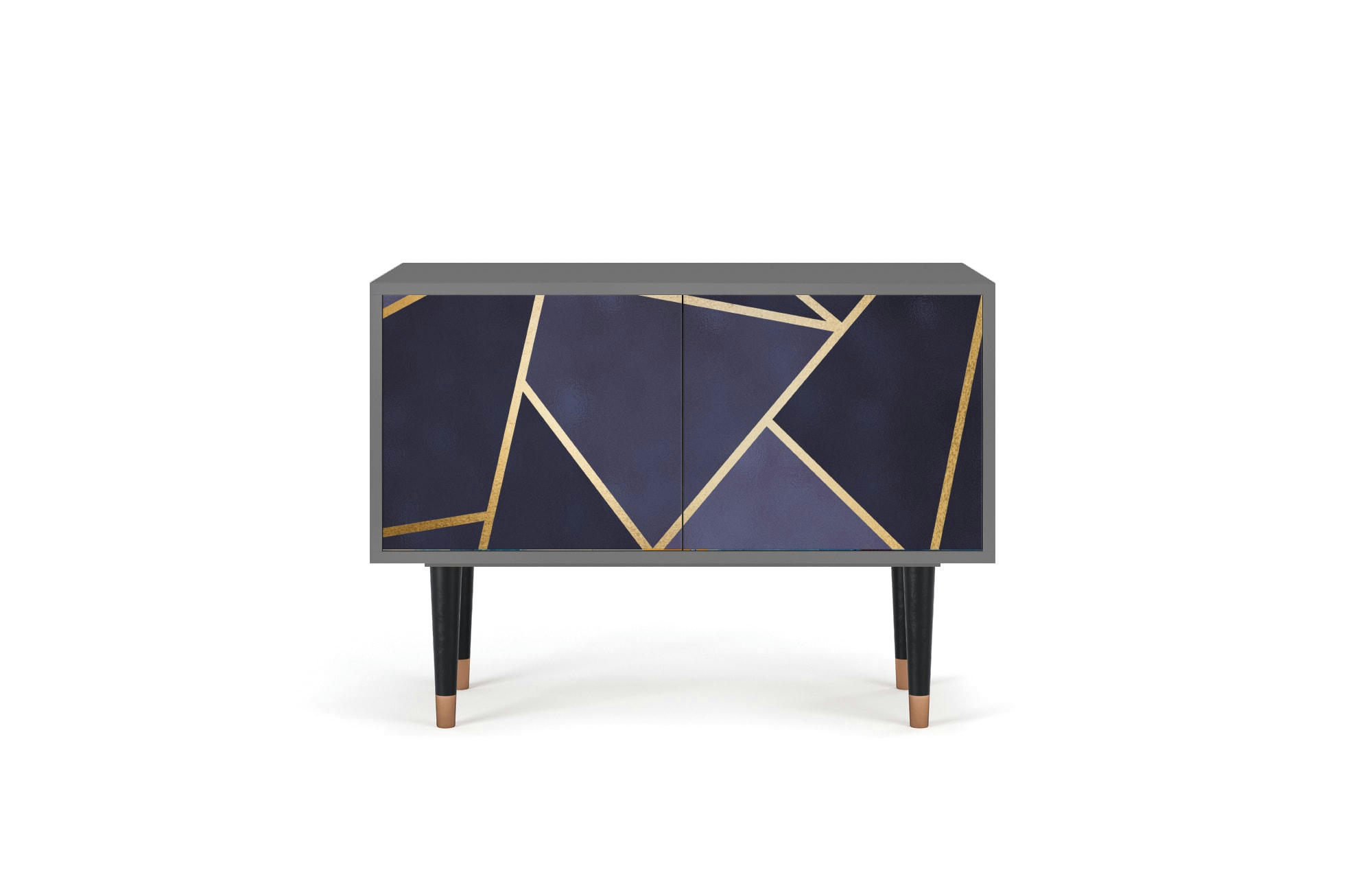 THE AMETHYST - Buffet bas  bleu 2 portes L 94 cm