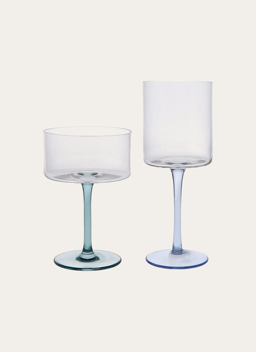 VERRE à EAU SUR PIED ALVIN VERT D'EAU