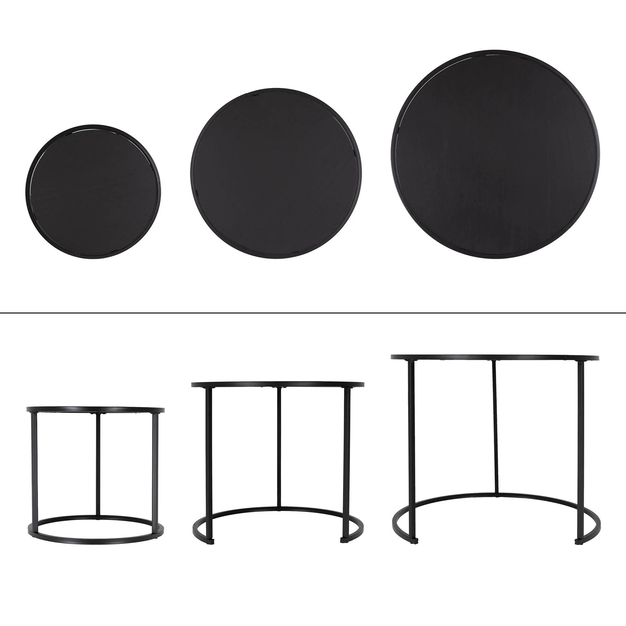 Set van 3 bijzettafels Inna
