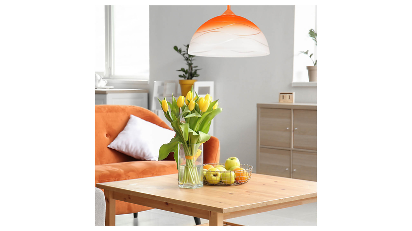 Lampa wisząca Sfera szklana pomarańczowa