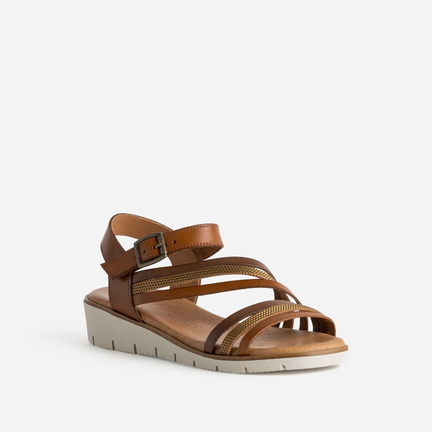 Sandale FRANCE ARNO cognac cuir
