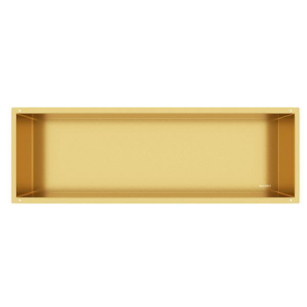 BALNEO - niche murale 90x30x10 cm dorée en acier inoxydable WALL-BOX NO RIM - étagère murale encastrée sans cadre