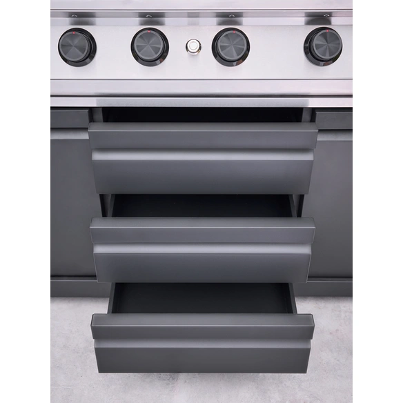 Gasgrill »Giant«, Outdoorküche, 3 Edelstahl-, 1 Infrarot-,1 Heck- und 2 Seiten-Brenner, Edelstahl Plancha