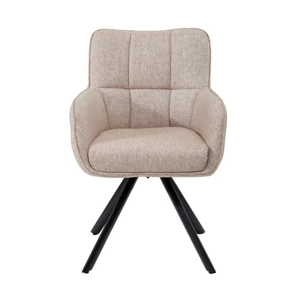 Livingfurn - Eetkamerstoel Tori Salmon - Roze - Set van 2