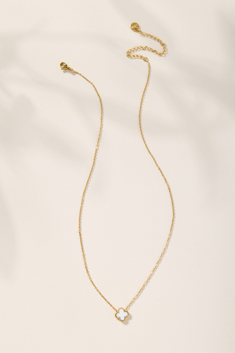 Una Stainless Steel Clover Pendant Necklace