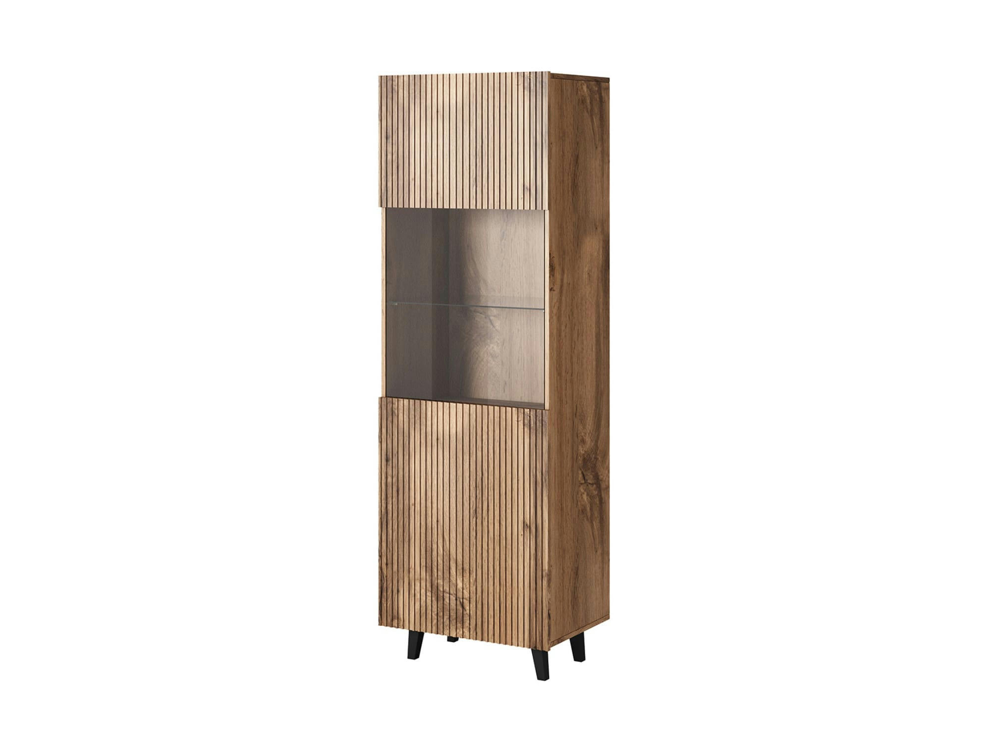COME - Vitrine style contemporain 60 cm bois