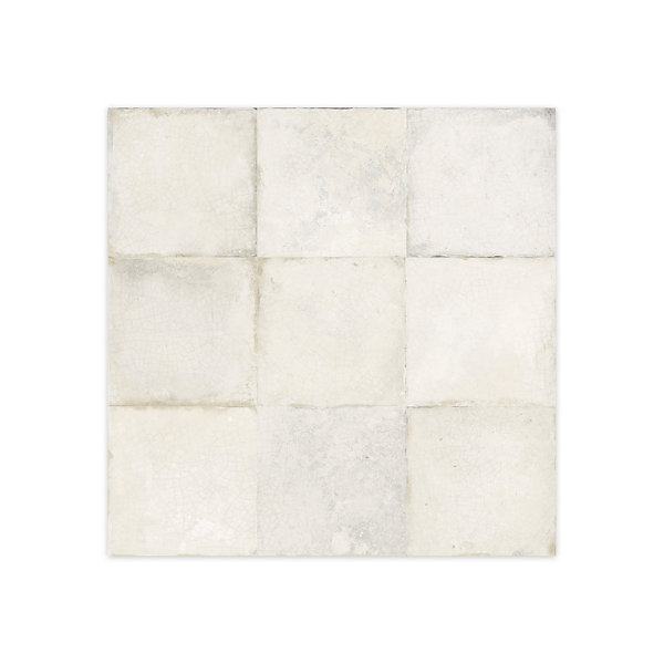 Carrelage Vintage effet Zellige Blanc 33x33x0,95 cm Orelia - Sol et mur intérieur (vendu par carton de 1,09 m²) - RO'MA CARRELAGE