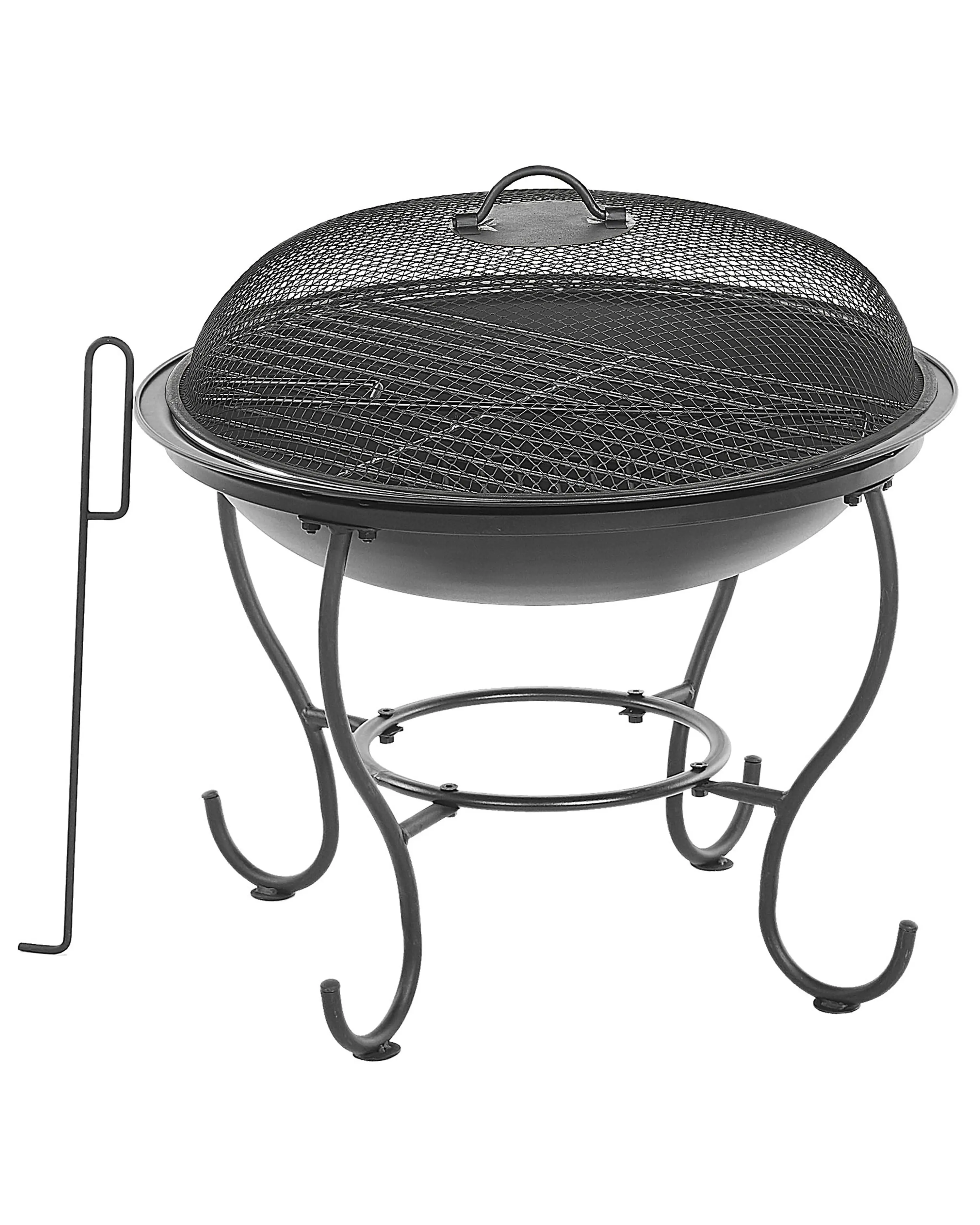 Grill Fire Pit NEGARA Metal Black