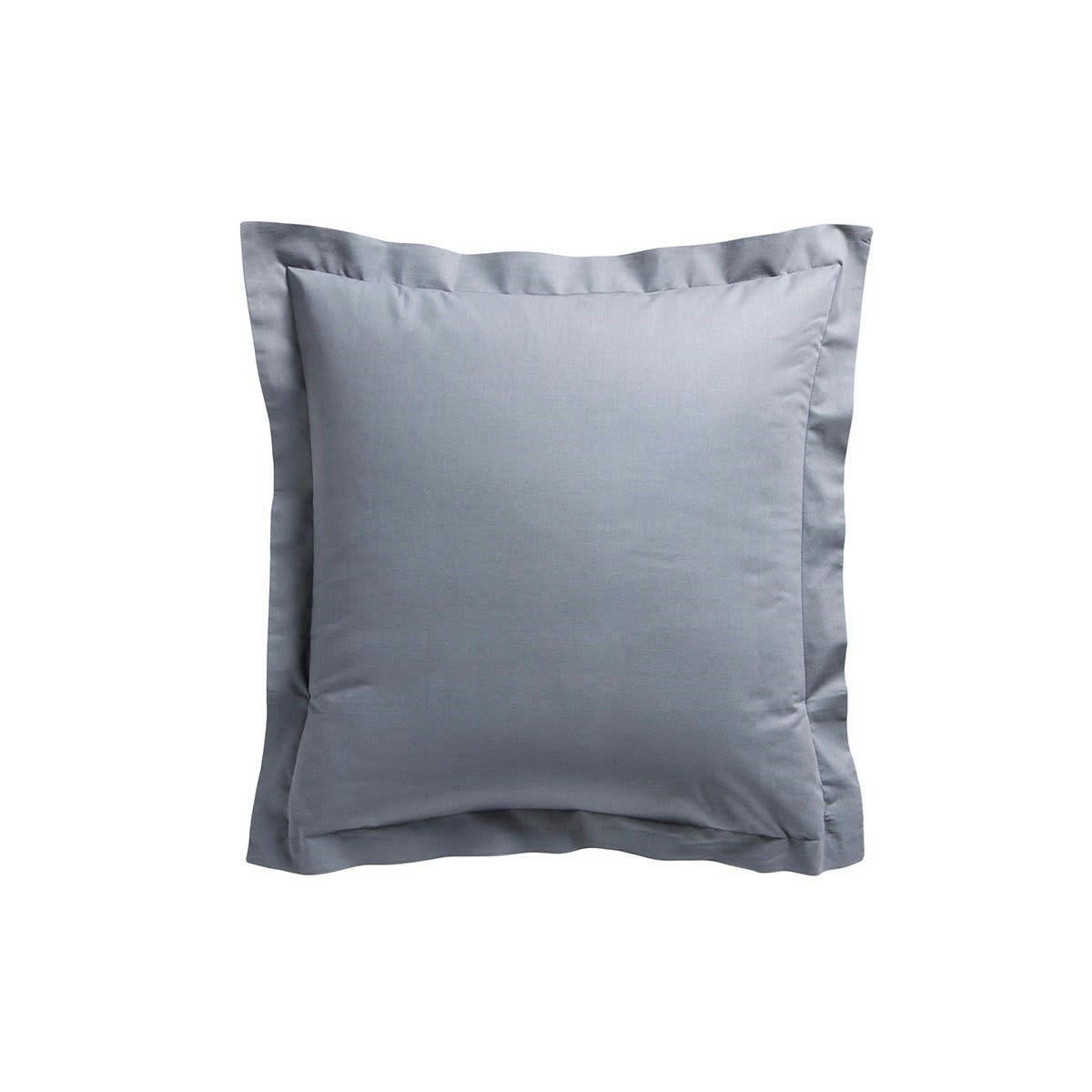 UNI - Taie d'oreiller bouton coton gris 65x65 cm