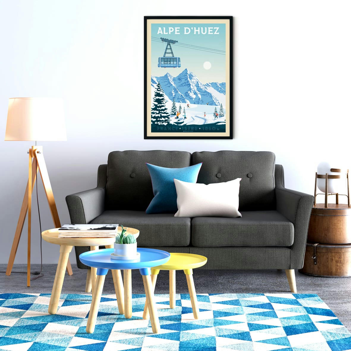 - Affiche Alpe d'Huez  50x70 cm