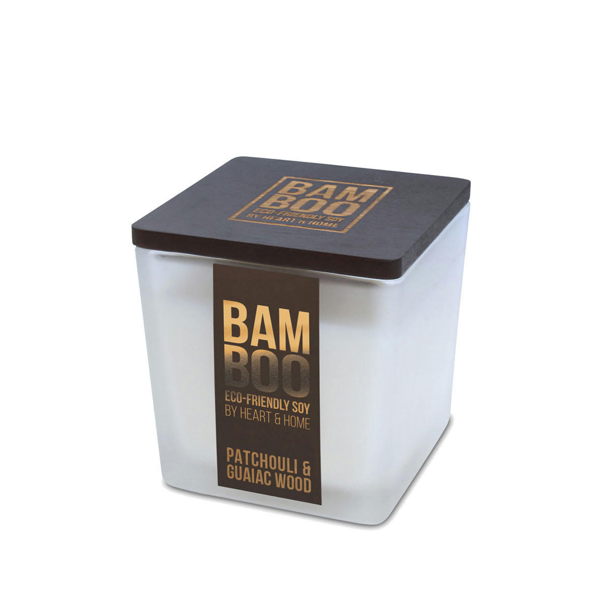 - Bougie éco responsable bambou Patchouli et Bois de Gaïac