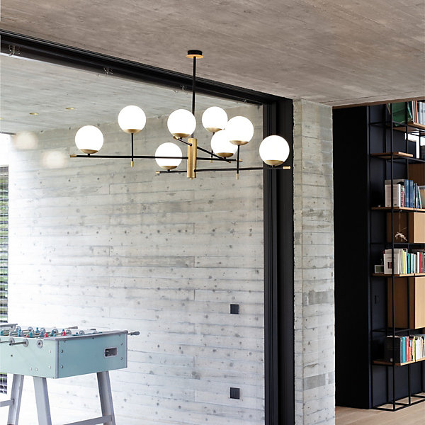 Ideal Lux GOURMET Plafonnier semi-encastré à 9 lumières globe multi-bras noir