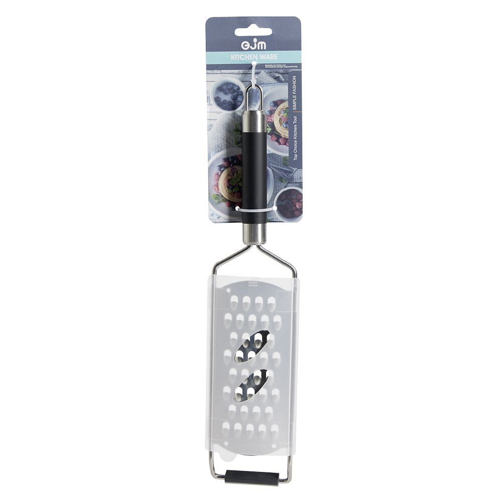 Râpe en inox manche inox avec manche en plastique L.32cm