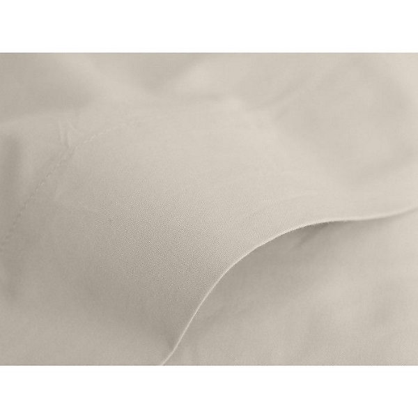 Drap plat percale pur coton peigné longues fibres 80 fils/cm² Vent du sud - Ivoire - 180 x 290 cm pour lit 1 place