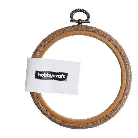 Flexible Woodgrain Embroidery Hoop 4 Inches