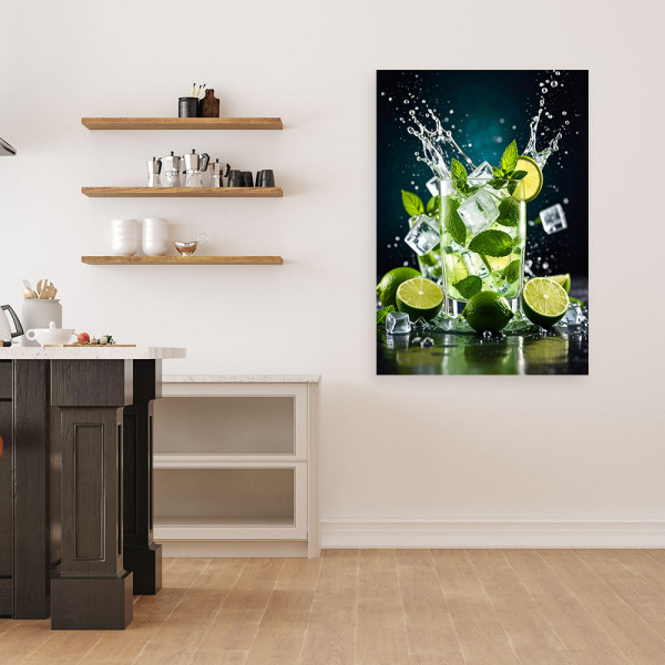 Obraz do kuchni baru, Koktajl Limonka Mojito Owoce 20x30